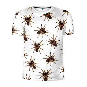 Мужская футболка 3D спортивная с принтом В пауках в Петрозаводске, 100% полиэстер с улучшенными характеристиками | приталенный силуэт, круглая горловина, широкие плечи, сужается к линии бедра | pattern | spider | джунгли | дикие | животные | жуки | звери | лапы | мерзкие | монстр | насекомые | паттерн | паук | пауки | паутина | паучок | птицеед | страшный | существа | тараканы | тарантул | тропики