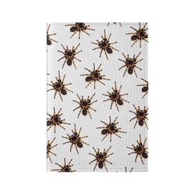 Обложка для паспорта матовая кожа с принтом В пауках в Петрозаводске, натуральная матовая кожа | размер 19,3 х 13,7 см; прозрачные пластиковые крепления | pattern | spider | джунгли | дикие | животные | жуки | звери | лапы | мерзкие | монстр | насекомые | паттерн | паук | пауки | паутина | паучок | птицеед | страшный | существа | тараканы | тарантул | тропики