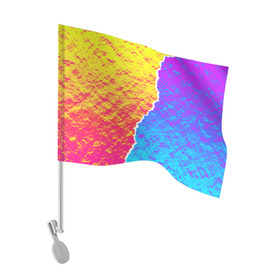Флаг для автомобиля с принтом Цветные переливы в Петрозаводске, 100% полиэстер | Размер: 30*21 см | абстрактный | блестящие | волны | геометрия | градиент | краски | летний | лето | море | небо | неоновые | облака | океан | перламутр | поп | радуга | радужный | разноцветные | река | ретро | русалка