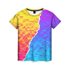 Женская футболка 3D с принтом Цветные переливы в Петрозаводске, 100% полиэфир ( синтетическое хлопкоподобное полотно) | прямой крой, круглый вырез горловины, длина до линии бедер | абстрактный | блестящие | волны | геометрия | градиент | краски | летний | лето | море | небо | неоновые | облака | океан | перламутр | поп | радуга | радужный | разноцветные | река | ретро | русалка