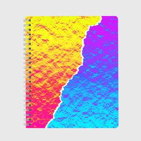 Тетрадь с принтом Цветные переливы в Петрозаводске, 100% бумага | 48 листов, плотность листов — 60 г/м2, плотность картонной обложки — 250 г/м2. Листы скреплены сбоку удобной пружинной спиралью. Уголки страниц и обложки скругленные. Цвет линий — светло-серый
 | абстрактный | блестящие | волны | геометрия | градиент | краски | летний | лето | море | небо | неоновые | облака | океан | перламутр | поп | радуга | радужный | разноцветные | река | ретро | русалка