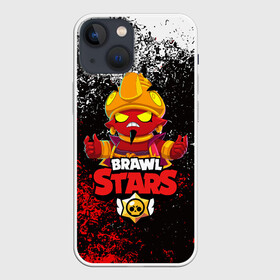 Чехол для iPhone 13 mini с принтом BRAWL STARS EVIL GENE | ДЖИН в Петрозаводске,  |  | Тематика изображения на принте: bibi | brawl stars | coach mike | crow | evil gene | gale | gene | leon | leon shark | max | mecha crow | mortis | mr.p | nani | phoenix | sally leon | sandy | spike | sprout | tara | virus 8 bit | werewolf | ворон | джин | оборотень