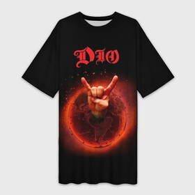 Платье-футболка 3D с принтом Dio 37 в Петрозаводске,  |  | Тематика изображения на принте: dio | hard | rock | ronnie james dio | дио | рок | хард