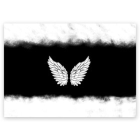 Поздравительная открытка с принтом Im an angel в Петрозаводске, 100% бумага | плотность бумаги 280 г/м2, матовая, на обратной стороне линовка и место для марки
 | angel | birds | fly | wings | ангел | бабочка | богиня | воздушный | демон | дым | космос | крылья | лебедь | летать | летучий | милые | мифические | небесный | небо | облако | пегас | перья | прикольные | птица | рай