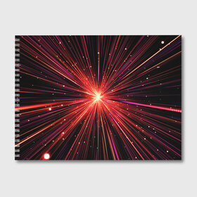 Альбом для рисования с принтом Рождение Сверхновой в Петрозаводске, 100% бумага
 | матовая бумага, плотность 200 мг. | бесконечность | взрыв | вселенная | галактика | движение | звезда | звездная | звезды | искры | космический | космос | линии | материя | неоновый | нло | ночь | огни | огонь | оптические | петарда
