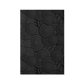 Обложка для паспорта матовая кожа с принтом Круги черный узор геометрия в Петрозаводске, натуральная матовая кожа | размер 19,3 х 13,7 см; прозрачные пластиковые крепления | геометрия | круги | мрачный | обычный | повседневность | простой | серый | темные | узор | черный