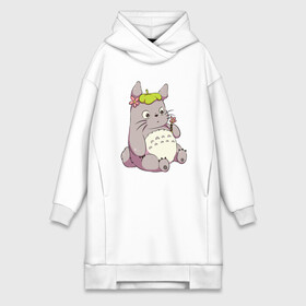 Платье-худи хлопок с принтом Little Totoro в Петрозаводске,  |  | Тематика изображения на принте: forest | ghibli | japan | miyazaki | nature | neigbor | neighbour | totoro | анимация | аниме | гибли | друг | животные | лес | любовь | милый | мир | миядзаки | мульт | мультфильм | приключения | природа | сказка | сосед | тоторо