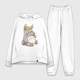 Женский костюм хлопок Oversize с принтом Little Totoro в Петрозаводске,  |  | Тематика изображения на принте: forest | ghibli | japan | miyazaki | nature | neigbor | neighbour | totoro | анимация | аниме | гибли | друг | животные | лес | любовь | милый | мир | миядзаки | мульт | мультфильм | приключения | природа | сказка | сосед | тоторо