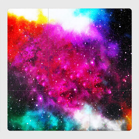 Магнитный плакат 3Х3 с принтом Туманность в Петрозаводске, Полимерный материал с магнитным слоем | 9 деталей размером 9*9 см | Тематика изображения на принте: space | stars | абстракция | бесконечный | блестящий | вселенная | галактика | дым | звездная | звезды | космический | космос | краски | лето | материя | небо | неоновый | нло | ночь | облака | планеты | радуга