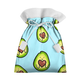 Подарочный 3D мешок с принтом Милое авокадо в Петрозаводске, 100% полиэстер | Размер: 29*39 см | Тематика изображения на принте: авокадо | арт | вкусняшка | мило | милое | рисунок | сердечко | сердце | фрукт | шоколад