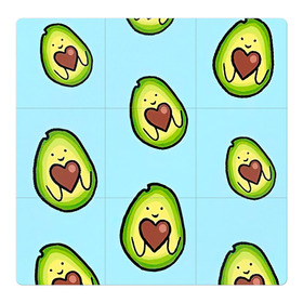 Магнитный плакат 3Х3 с принтом Милое авокадо в Петрозаводске, Полимерный материал с магнитным слоем | 9 деталей размером 9*9 см | Тематика изображения на принте: авокадо | арт | вкусняшка | мило | милое | рисунок | сердечко | сердце | фрукт | шоколад
