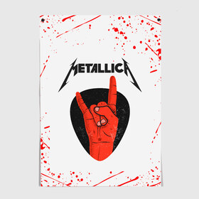 Постер с принтом METALLICA (Z) в Петрозаводске, 100% бумага
 | бумага, плотность 150 мг. Матовая, но за счет высокого коэффициента гладкости имеет небольшой блеск и дает на свету блики, но в отличии от глянцевой бумаги не покрыта лаком | kurt kobein | metallica | rock | курт кобейн | металика | металлика | рок | супер звезда