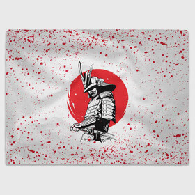 Плед 3D с принтом Самурай в каплях крови (Z) в Петрозаводске, 100% полиэстер | закругленные углы, все края обработаны. Ткань не мнется и не растягивается | samurai | буке | воин | вояк | мононофу | мститель | мушя | ниндзя | сабурай | самурай | самурай в крови | слуга | солдат | цувамоно