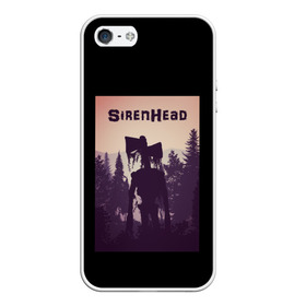 Чехол для iPhone 5/5S матовый с принтом Siren Head (сиреноголовый) в Петрозаводске, Силикон | Область печати: задняя сторона чехла, без боковых панелей | 