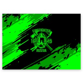 Поздравительная открытка с принтом FIREFIGHTER 1649 RUSSIA в Петрозаводске, 100% бумага | плотность бумаги 280 г/м2, матовая, на обратной стороне линовка и место для марки
 | 112 | firefighter | багор | герб | гкчс | зеленая | знак | лого | логотип | мчс | мчсник | пожарная охрана | пожарник | пожарный | пч | россии | рф | серая | символ | служба | спасатель | спасения | топор | флаг