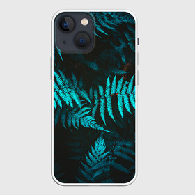 Чехол для iPhone 13 mini с принтом ПАПОРОТНИК в Петрозаводске,  |  | summer | tropic | жара | летний | лето | отдых | пальмы | природа | текстура | тропикано | тропики
