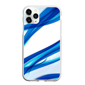 Чехол для iPhone 11 Pro Max матовый с принтом STRIPES BLUE в Петрозаводске, Силикон |  | Тематика изображения на принте: abstract | abstraction | geometry | line | pattern | psy | абстрактный | абстракция | геометрия | краски | кубики | линии | неоновые | неоновый | психоделика | текстура