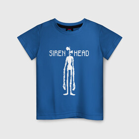 Детская футболка хлопок с принтом Siren Head в Петрозаводске, 100% хлопок | круглый вырез горловины, полуприлегающий силуэт, длина до линии бедер | game | scp | siren head | игра | монстр | персонаж | пиксель арт | сирена | сиреноголовый | чудовище