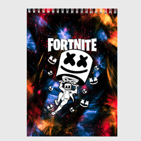 Скетчбук с принтом FORTNITE x MARSHMELLO в Петрозаводске, 100% бумага
 | 48 листов, плотность листов — 100 г/м2, плотность картонной обложки — 250 г/м2. Листы скреплены сверху удобной пружинной спиралью | Тематика изображения на принте: deadmau5 | fortnite | fortnite 2 | fortnite x маршмелло | ikonik | marshmello | ninja | ninja streamer | raven | travis scott | ворон | иконик | ниндзя | пили | рейвен | трэвис скотт | фортнайт