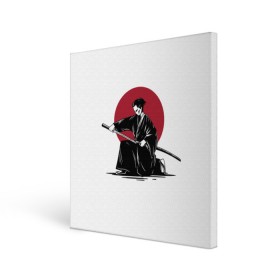 Холст квадратный с принтом Японский самурай (Z) в Петрозаводске, 100% ПВХ |  | japan | ninja | samurai | асихара но накацукуни | буке | воин | вояк | государство япония | мононофу | мститель | мушя | ниндзя | ниппон | нихон | ооясимагуни | сабурай | самурай | слуга | солдат