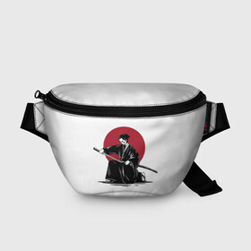 Поясная сумка 3D с принтом Японский самурай (Z) в Петрозаводске, 100% полиэстер | плотная ткань, ремень с регулируемой длиной, внутри несколько карманов для мелочей, основное отделение и карман с обратной стороны сумки застегиваются на молнию | japan | ninja | samurai | асихара но накацукуни | буке | воин | вояк | государство япония | мононофу | мститель | мушя | ниндзя | ниппон | нихон | ооясимагуни | сабурай | самурай | слуга | солдат
