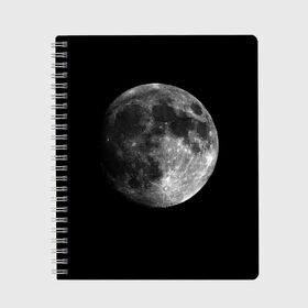 Тетрадь с принтом Луна в Петрозаводске, 100% бумага | 48 листов, плотность листов — 60 г/м2, плотность картонной обложки — 250 г/м2. Листы скреплены сбоку удобной пружинной спиралью. Уголки страниц и обложки скругленные. Цвет линий — светло-серый
 | астрономия | космос | кратер | луна | лунный | спутник