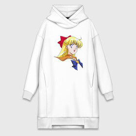 Платье-худи хлопок с принтом Sailor Venus в Петрозаводске,  |  | anime manga | minako | retro | sailor | sailor moon | sailor v | sailor venus | venus | аниме | вайфу | венера | луна в матроске | манга | минако | отаку | ретро | сейлар | сейлор | сейлор венера | сейлор ви | сейлор мун | сейлр