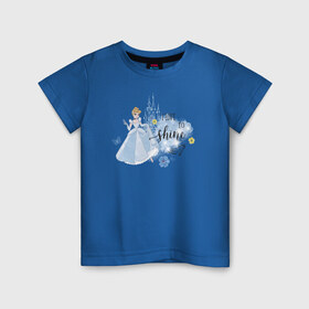 Детская футболка хлопок с принтом Cinderella Disney Princess в Петрозаводске, 100% хлопок | круглый вырез горловины, полуприлегающий силуэт, длина до линии бедер | cinderella | disney princess | vdkimel | золушка