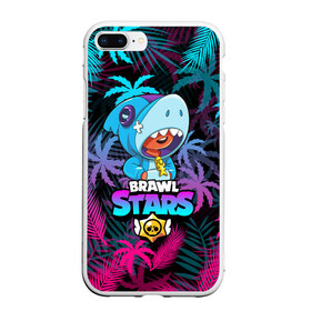 Чехол для iPhone 7Plus/8 Plus матовый с принтом BRAWL STARS LEON SHARK ЛЕОН в Петрозаводске, Силикон | Область печати: задняя сторона чехла, без боковых панелей | brawl stars | crow | gale | leon | leon shark | max | mr.p | palmen | rainbow | sally leon | shark | sprout | tara | tropical sprout | virus 8 bit | werewolf leon | акула | берли | бравл старс | ворон | макс | оборотень | пальмы | радуга |