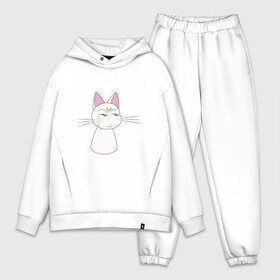 Мужской костюм хлопок OVERSIZE с принтом Artemis кот в Петрозаводске,  |  | artemis | cat | kitty | moon | sailor moon | sailormoon | артемис | белая | кот | котик | котэ | кошка | луна | мультяшка | сейлормун | сэйлор мун