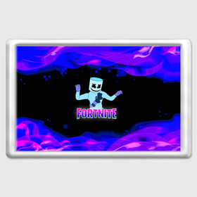 Магнит 45*70 с принтом Fortnite Marshmallow в Петрозаводске, Пластик | Размер: 78*52 мм; Размер печати: 70*45 | epic | fortnite | marshmallow | marshmello | битва | герои | градиент | детские | джокер | диджей | игра | игроман | карась | компьютерные | лого | логотипигры | маршмеллоу | маска | музыка | огонь | онлайн | персонажи