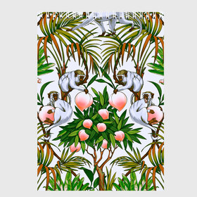 Скетчбук с принтом Обезьяны персики пальмы лето в Петрозаводске, 100% бумага
 | 48 листов, плотность листов — 100 г/м2, плотность картонной обложки — 250 г/м2. Листы скреплены сверху удобной пружинной спиралью | 2020 | весна | животный | зеленый | лето | листики | листочки | листья | макаки | мартышки | обезьяны | отдых | отпуск | пальмы | паттерн | персики | повседневность | редкие | рисунок | средний | тропики