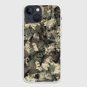 Чехол для iPhone 13 mini с принтом Off Road камуфляж в Петрозаводске,  |  | 4wd | 4х4 | бездорожье | внедорожник | камуфляж | милитари | паттерн | полный привод | ралли | хаки