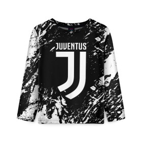 Детский лонгслив 3D с принтом JUVENTUS / ЮВЕНТУС в Петрозаводске, 100% полиэстер | длинные рукава, круглый вырез горловины, полуприлегающий силуэт
 | cr7 | fc juventus | football | juve | juventus | ronaldo | sport | роналдо | спорт | футбол | ювентус