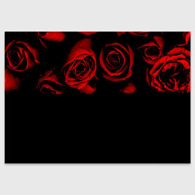 Поздравительная открытка с принтом Готика в Петрозаводске, 100% бумага | плотность бумаги 280 г/м2, матовая, на обратной стороне линовка и место для марки
 | black | flowers | red | rose | rozario | vampire | алые | бутоны | вампир | винтаж | готический | красныерозы | кровь | лепестки | летний | лето | ночь | природа | растения | роза | розочка | розы | рок | темный | узор