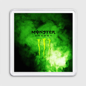 Магнит 55*55 с принтом MONSTER ENERGY в Петрозаводске, Пластик | Размер: 65*65 мм; Размер печати: 55*55 мм | brend | green | monster energy | андреналин | бренд | зеленый | логотип | монстр | напиток | энергетик | энергия