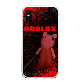 Чехол для iPhone XS Max матовый с принтом Roblox piggy Свинка Пигги в Петрозаводске, Силикон | Область печати: задняя сторона чехла, без боковых панелей | game | gamer | logo | minecraft | piggi | roblox | simulator | игра | конструктор | лого | пигги | свинья | симулятор | строительство | фигура