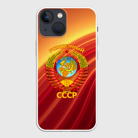 Чехол для iPhone 13 mini с принтом СССР в Петрозаводске,  |  | russia | russia sport | народный | народный стиль | россия | россия спорт | русский | спорт | флаг | я русский