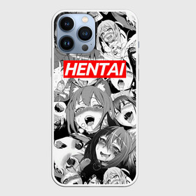 Чехол для iPhone 13 Pro Max с принтом Хентай девочки паттерн в Петрозаводске,  |  | ahegao | kawai | kowai | oppai | otaku | senpai | sugoi | waifu | yandere | ахегао | ковай | отаку | семпай | сенпай | сэмпай | яндере