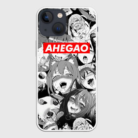 Чехол для iPhone 13 mini с принтом Ахегао лица лого в Петрозаводске,  |  | ahegao | kawai | kowai | oppai | otaku | senpai | sugoi | waifu | yandere | ахегао | ковай | отаку | семпай | сенпай | сэмпай | яндере