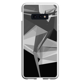 Чехол для Samsung S10E с принтом Camo - Black & White в Петрозаводске, Силикон | Область печати: задняя сторона чехла, без боковых панелей | abstract | abstraction | color | geometry | polygon | polygonal | абстракция | геометрия | полигоны | психоделика