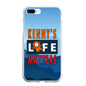 Чехол для iPhone 7/8 Plus матовый с принтом Kennys LIFE matters в Петрозаводске, Силикон | Область печати: задняя сторона чехла, без боковых панелей | kenny | life matters | lives matter | south park | text | жизнь | кенни | маккормик | текст | фразы | южный парк