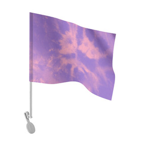 Флаг для автомобиля с принтом Фиолетовый ТАЙ ДАЙ в Петрозаводске, 100% полиэстер | Размер: 30*21 см | summer | tie dye | акварель | лето | разноцветная | тай дай | тайдай | фиолетовый тай дай | яркая