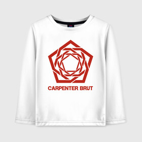 Детский лонгслив хлопок с принтом Carpenter Brut в Петрозаводске, 100% хлопок | круглый вырез горловины, полуприлегающий силуэт, длина до линии бедер | carpenter brut | futuresynth | outrun | retrowave | synthwave | ретровейв | синтвейв | синтивейв