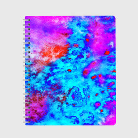 Тетрадь с принтом ABSTRACTION COLORS в Петрозаводске, 100% бумага | 48 листов, плотность листов — 60 г/м2, плотность картонной обложки — 250 г/м2. Листы скреплены сбоку удобной пружинной спиралью. Уголки страниц и обложки скругленные. Цвет линий — светло-серый
 | abstraction | watercolor | абстракция красок | акварель | брызги красок | живопись | краска | потертость красок | размытые краски | текстуры | яркие краски