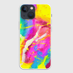 Чехол для iPhone 13 mini с принтом ТИ ДАЙ в Петрозаводске,  |  | abstraction | watercolor | абстракция красок | акварель | брызги красок | живопись | краска | потертость красок | размытые краски | текстуры | яркие краски