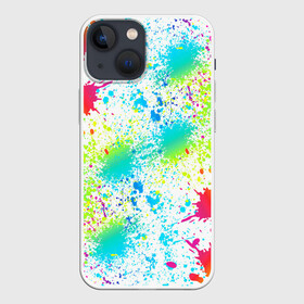 Чехол для iPhone 13 mini с принтом БРЫЗГИ НЕОНА в Петрозаводске,  |  | abstraction | watercolor | абстракция красок | акварель | брызги красок | живопись | краска | потертость красок | размытые краски | текстуры | яркие краски