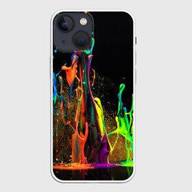 Чехол для iPhone 13 mini с принтом КРАСКИ в Петрозаводске,  |  | abstraction | watercolor | абстракция красок | акварель | брызги красок | живопись | краска | потертость красок | размытые краски | текстуры | яркие краски