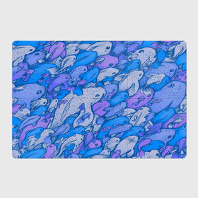 Магнитный плакат 3Х2 с принтом косяк рыб крупно рисунок в Петрозаводске, Полимерный материал с магнитным слоем | 6 деталей размером 9*9 см | Тематика изображения на принте: арт | косяк | много | морские жители | морской | подводный мир | рисунок | рыбки | рыбы | синий | фиолетовый