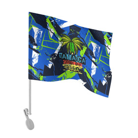Флаг для автомобиля с принтом Jamaica Roots and reggae в Петрозаводске, 100% полиэстер | Размер: 30*21 см | jamaica | reggae | roots | летняя | лето | надпись | пальма | раста | регги | рэгги | текст | фраза | ямайка